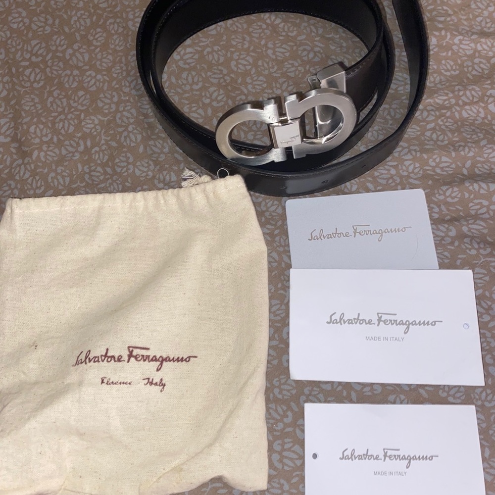 Salvatore Ferragamo Men’s Reversible Belt 32-34